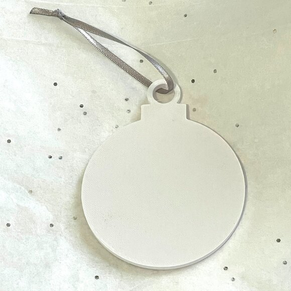 Initial N Rhinestone White Christmas Ornament-New! - Picture 3 of 3